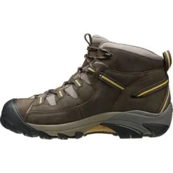 KEEN Men's Targhee II Mid WP Hiking Boots, Black Olive/Yellow -All Shoe Shop 1365318 001 alt2