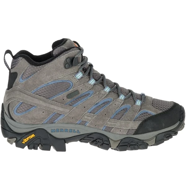 MERRELL Women's Moab 2 Mid Waterproof Hiking Boots, Granite 2 MERRELL Women's Moab 2 Mid Waterproof Hiking Boots, Granite - Image 2