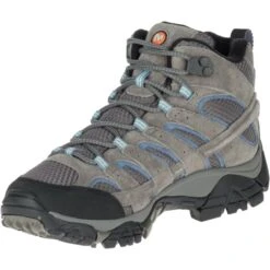 MERRELL Women's Moab 2 Mid Waterproof Hiking Boots, Granite , Wide -All Shoe Shop 2032259 004 alt5