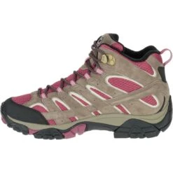 MERRELL Women's Moab 2 Mid Waterproof Hiking Boots, Boulder/ Blush -All Shoe Shop 2033039 201 alt4