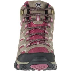 MERRELL Women's Moab 2 Mid Waterproof Hiking Boots, Boulder/ Blush -All Shoe Shop 2033039 201 alt5