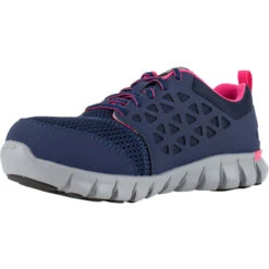 REEBOK WORK Women's Sublite Cushion Work Alloy Toe Athletic Oxford Sneakers, Navy/Pink 8 REEBOK WORK Women's Sublite Cushion Work Alloy Toe Athletic Oxford Sneakers, Navy/Pink -All Shoe Shop 2047777 402 alt3