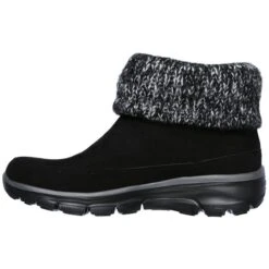 SKECHERS Women's Easy Going Heighten Fold Over Knit Collar Bootie -All Shoe Shop 2061762 001 alt2