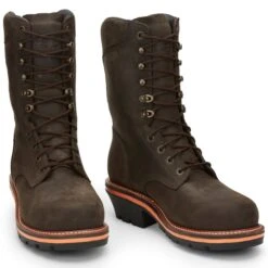 CHIPPEWA Men's Thunderstruck 10" Soft Toe Insulated Logger Boots, Extra Wide Width -All Shoe Shop 2080415 202 alt4