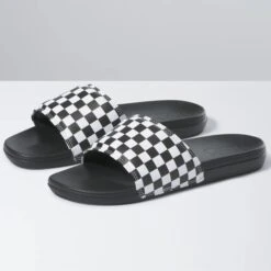 VANS Men's Checkerboard La Costa Slide-On Slides -All Shoe Shop 2080506 101 alt2