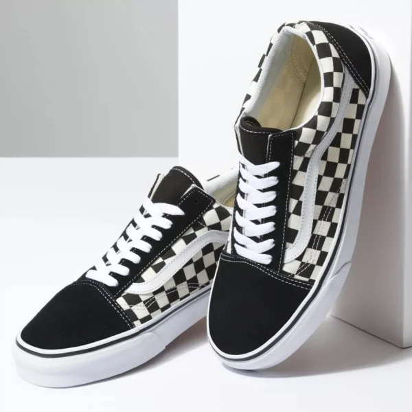 VANS Men's Primary Check Old Skool Shoes 7 VANS Men's Primary Check Old Skool Shoes - Image 7
