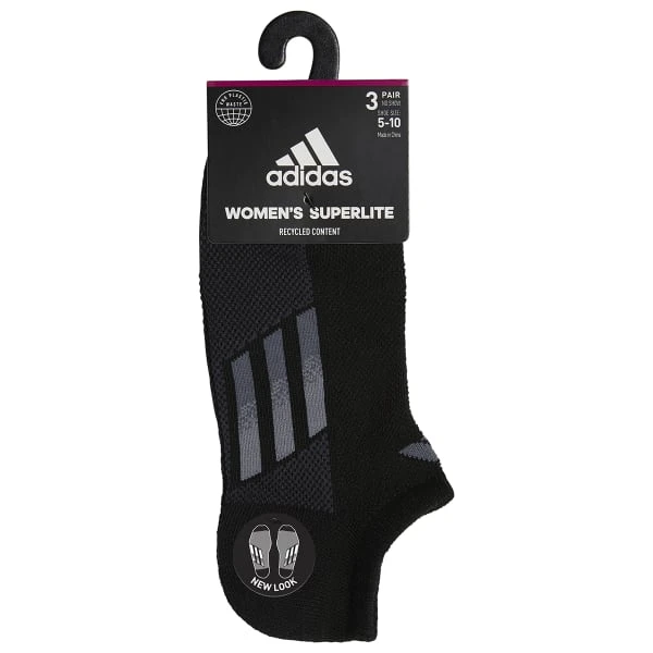 ADIDAS Women's Superlite 3-Stripe No Show Socks, 3 Pack 6 ADIDAS Women's Superlite 3-Stripe No Show Socks, 3 Pack - Image 6