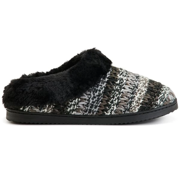 FAMOUS MAKER Women's Cora Striped Knit Clogs 2 FAMOUS MAKER Women's Cora Striped Knit Clogs - Image 2