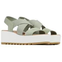 SOREL Women's Cameron Flatform Wedge Slingback Sandals -All Shoe Shop 2085928 006 alt2