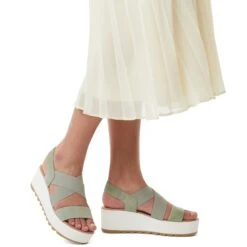 SOREL Women's Cameron Flatform Wedge Slingback Sandals -All Shoe Shop 2085928 006 alt7