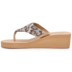 OLIVIA MILLER Women's Animal Print Wedge Sandals -All Shoe Shop 2087791 205 alt2