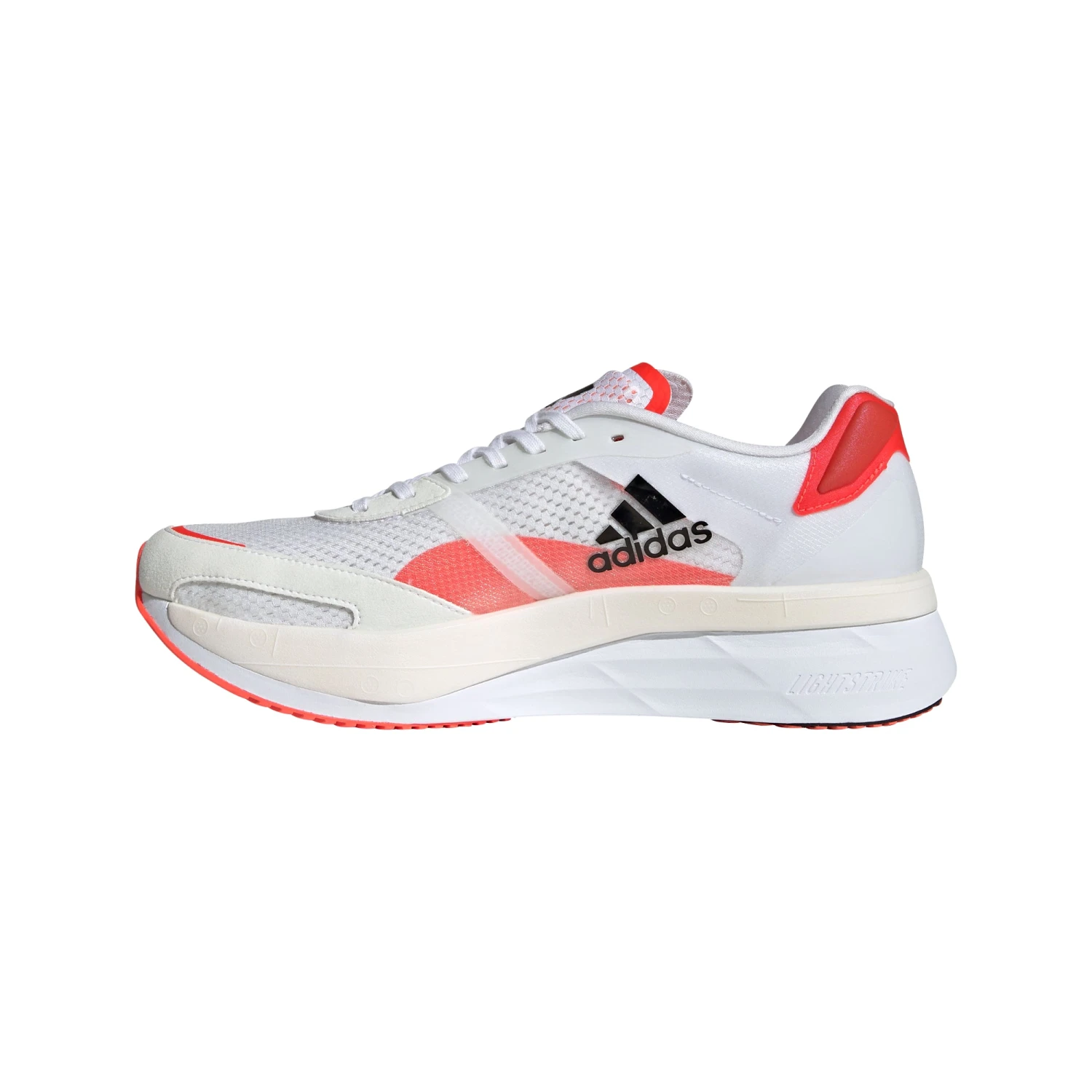 ADIDAS Men's Adizero Boston 10 (White/Core Black/Solar Red) 2 ADIDAS Men's Adizero Boston 10 (White/Core Black/Solar Red) - Image 2