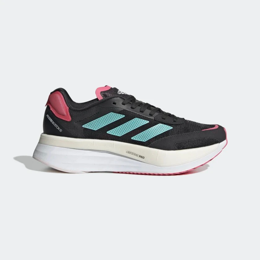 ADIDAS Women's Adizero Boston 10 (Carbon/Mint Ton/Rose Tone) 1 ADIDAS Women's Adizero Boston 10 (Carbon/Mint Ton/Rose Tone)