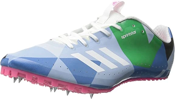 ADIDAS Women's Sprintstar (White/White/Shock Pink) 1 ADIDAS Women's Sprintstar (White/White/Shock Pink)